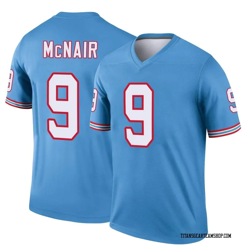 Men's Steve McNair Tennessee Titans Nike Legend Oilers Throwback Jersey - Light Blue