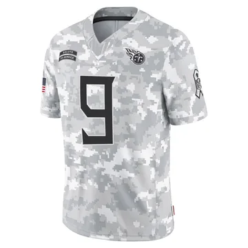 Men's Steve McNair Tennessee Titans Nike Limited 2024 Salute to Service Jersey - Arctic Camo