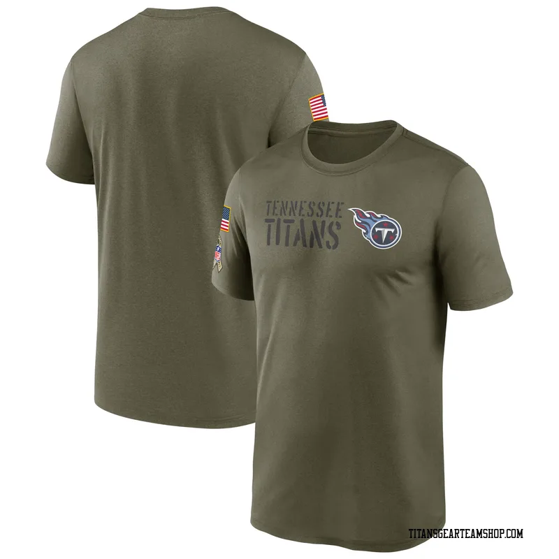 Men's Tennessee Titans Olive 2022 Salute to Service Legend Team T-Shirt