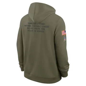 Men's Tennessee Titans Olive 2025 Salute to Service Sideline Hoodie