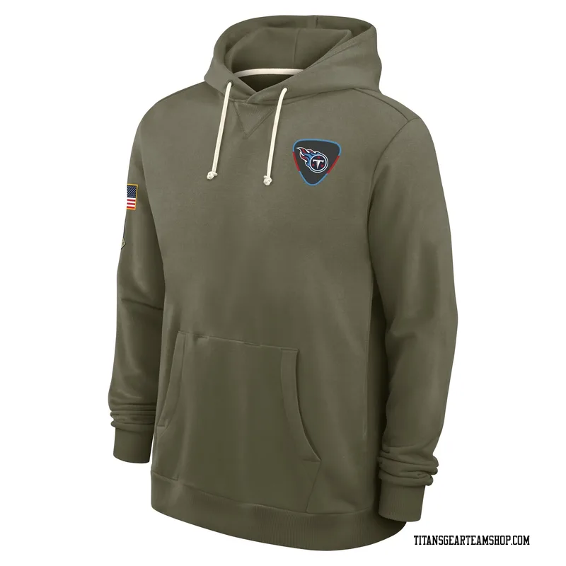 Men's Tennessee Titans Olive 2025 Salute to Service Sideline Hoodie