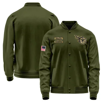 Men's Tennessee Titans Olive Salute to Service Sideline Performance Jacket