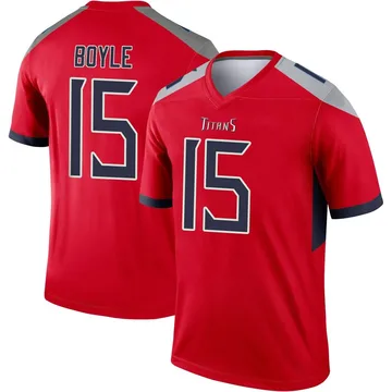 Men's Tim Boyle Tennessee Titans Nike Legend Inverted Jersey - Red