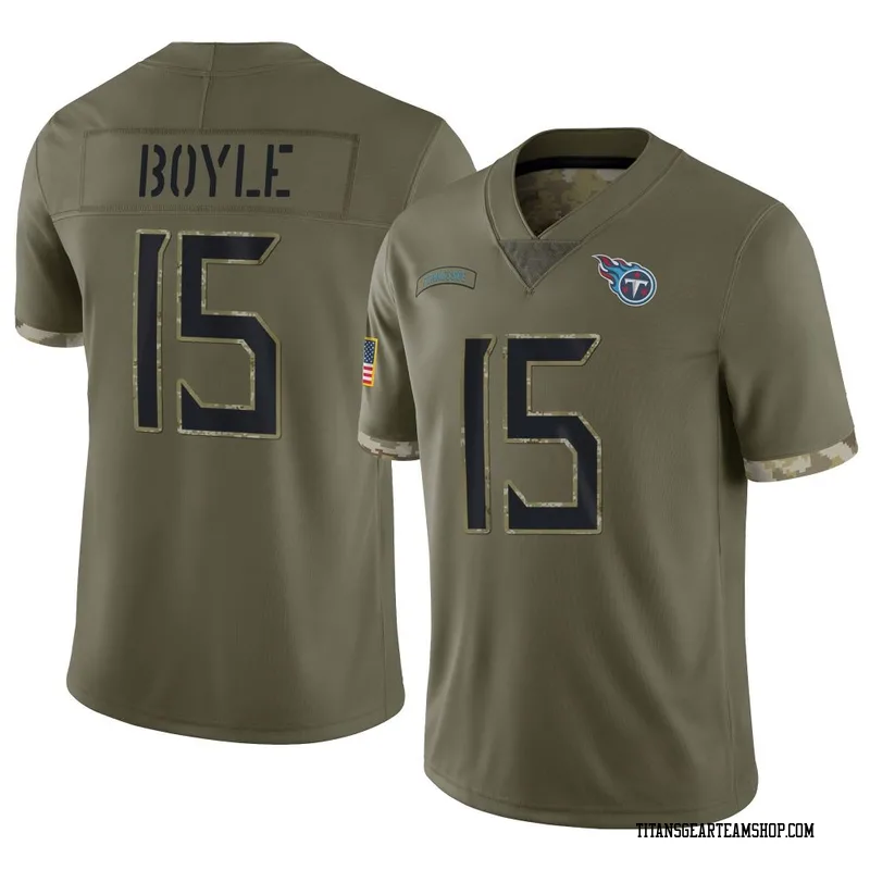Men's Tim Boyle Tennessee Titans Nike Limited 2022 Salute To Service Jersey - Olive