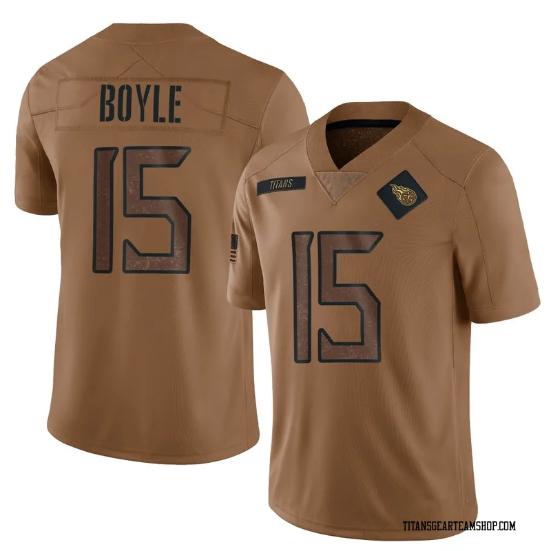 Men's Tim Boyle Tennessee Titans Nike Limited 2023 Salute To Service Jersey - Brown