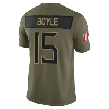 Men's Tim Boyle Tennessee Titans Nike Limited 2025 Salute to Service Jersey - Olive