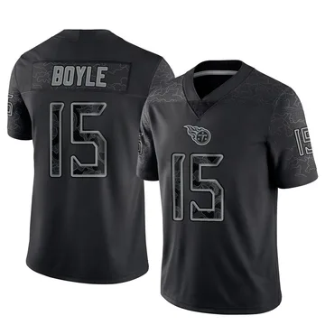 Men's Tim Boyle Tennessee Titans Nike Limited Reflective Jersey - Black