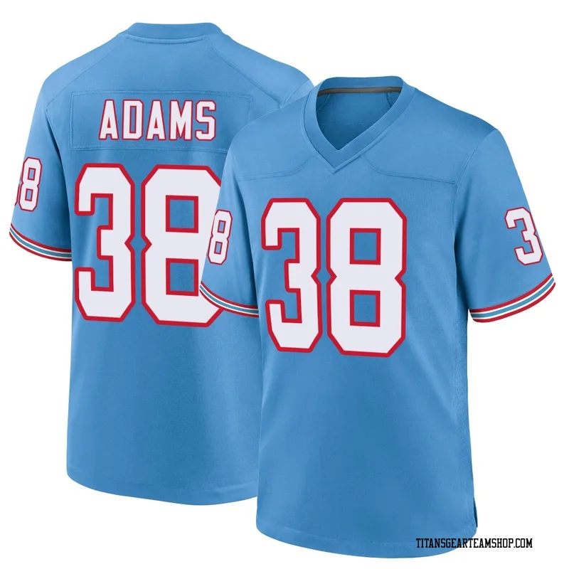 Men's Tony Adams Tennessee Titans Nike Game Oilers Throwback Alternate Jersey - Light Blue