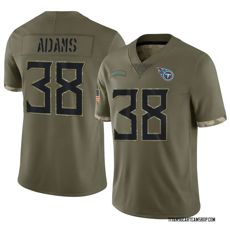 Men's Tony Adams Tennessee Titans Nike Limited 2022 Salute To Service Jersey - Olive