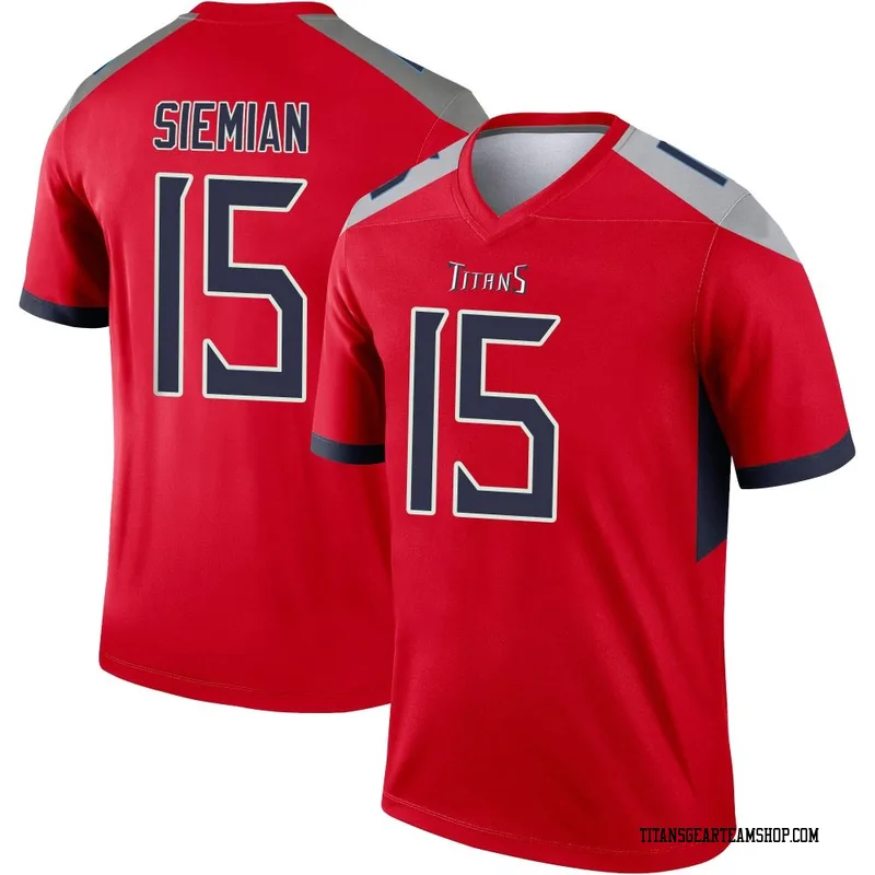 Men's Trevor Siemian Tennessee Titans Nike Legend Inverted Jersey - Red