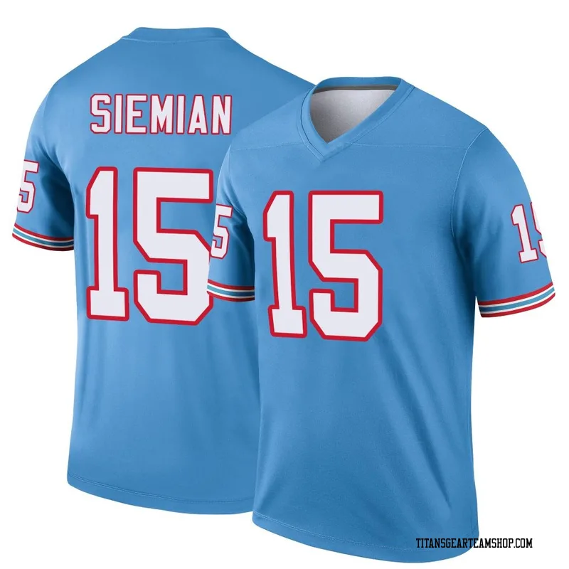 Men's Trevor Siemian Tennessee Titans Nike Legend Oilers Throwback Jersey - Light Blue