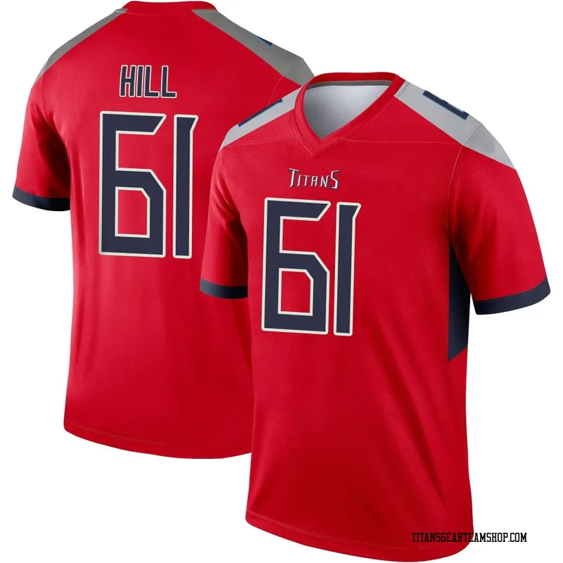 Men's Trey Hill Tennessee Titans Nike Legend Inverted Jersey - Red