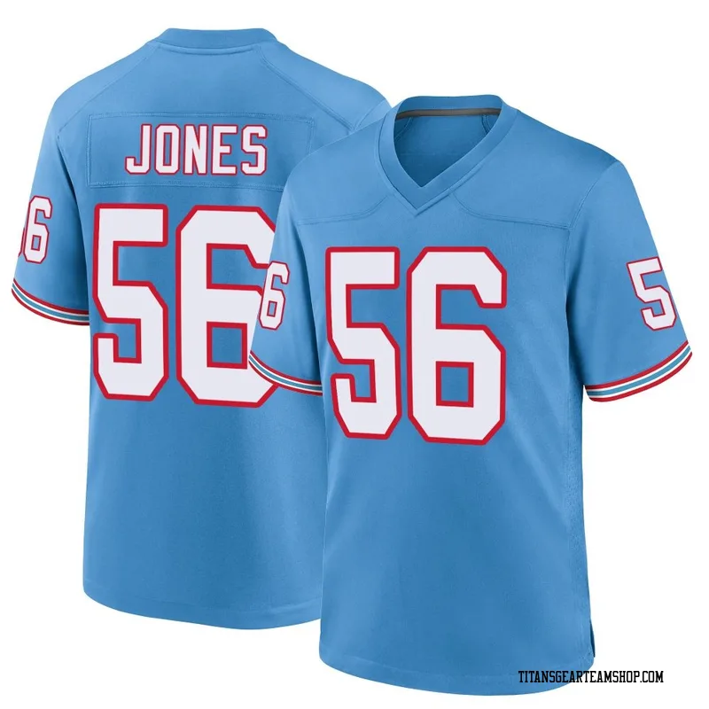Men's Truman Jones Tennessee Titans Nike Game Oilers Throwback Alternate Jersey - Light Blue