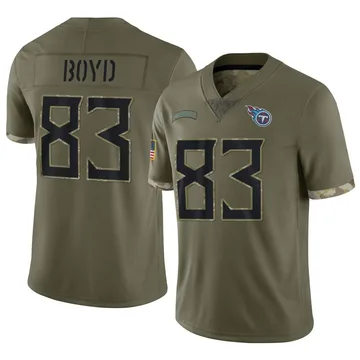Men's Tyler Boyd Tennessee Titans Nike Limited 2022 Salute To Service Jersey - Olive