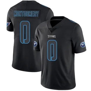 Men's Tyren Montgomery Tennessee Titans Nike Limited Jersey - Black Impact