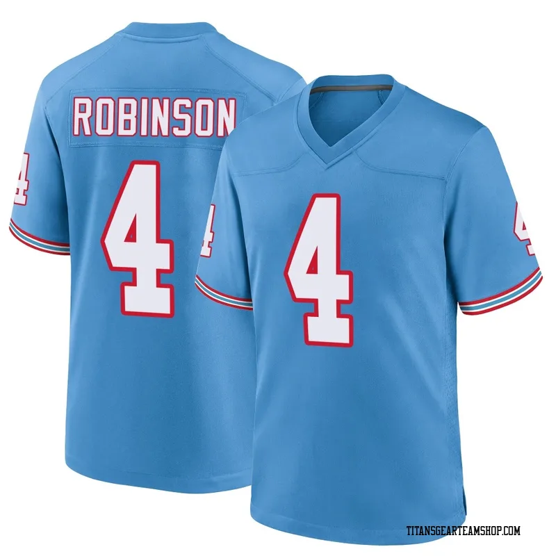 Men's Wan'Dale Robinson Tennessee Titans Nike Game Oilers Throwback Alternate Jersey - Light Blue