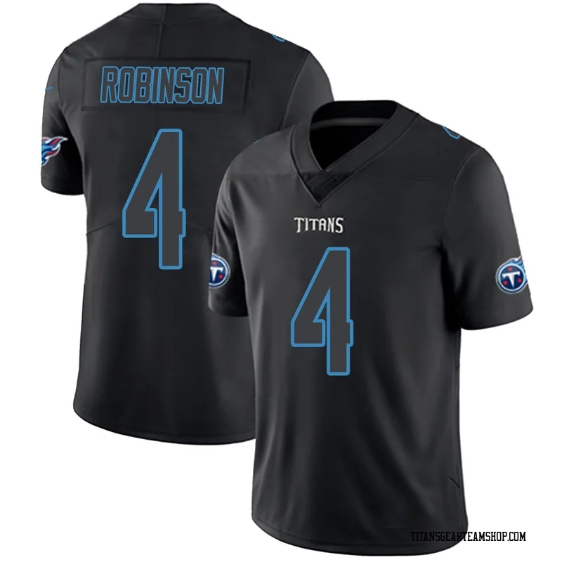 Men's Wan'Dale Robinson Tennessee Titans Nike Limited Jersey - Black Impact