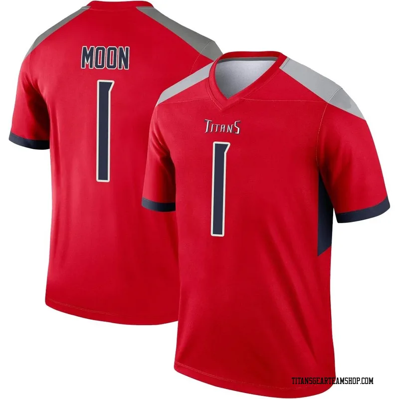 Men's Warren Moon Tennessee Titans Nike Legend Inverted Jersey - Red