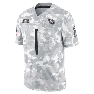 Men's Warren Moon Tennessee Titans Nike Limited 2024 Salute to Service Jersey - Arctic Camo