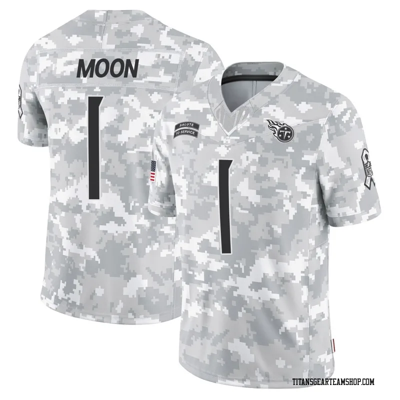 Men's Warren Moon Tennessee Titans Nike Limited 2024 Salute to Service Jersey - Arctic Camo