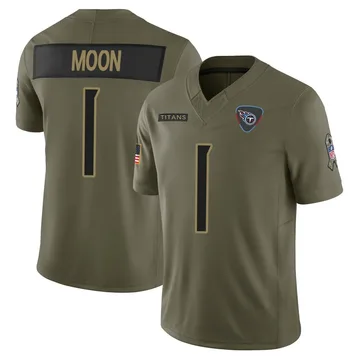 Men's Warren Moon Tennessee Titans Nike Limited 2025 Salute to Service Jersey - Olive