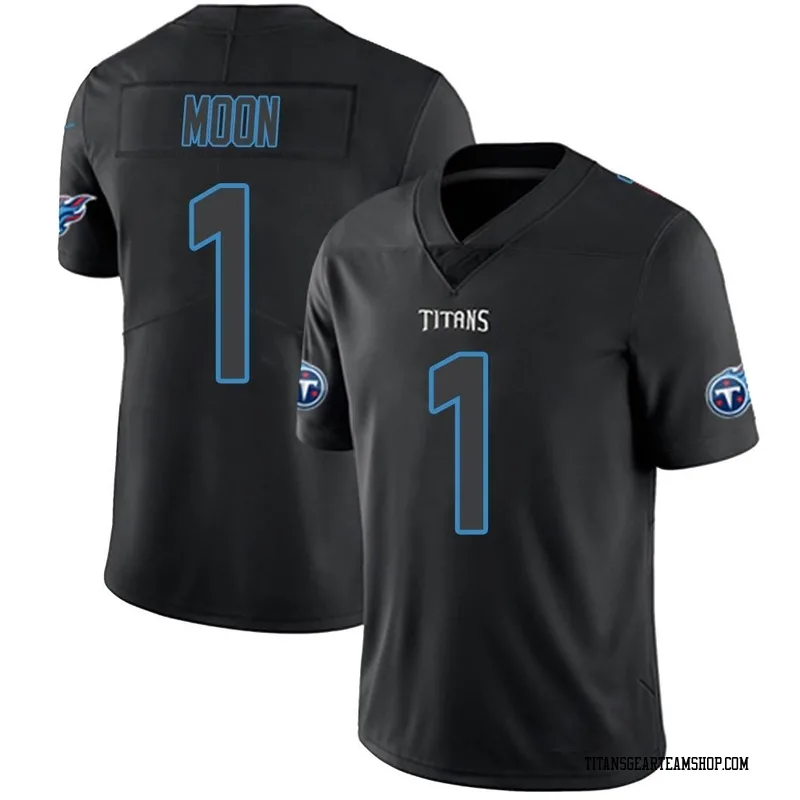 Men's Warren Moon Tennessee Titans Nike Limited Jersey - Black Impact