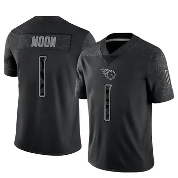 Men's Warren Moon Tennessee Titans Nike Limited Reflective Jersey - Black