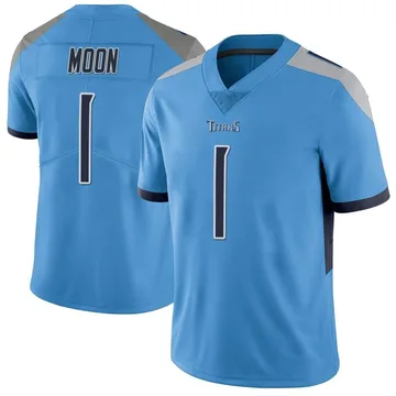 Men's Warren Moon Tennessee Titans Nike Limited Vapor Untouchable Jersey - Light Blue