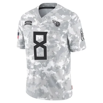 Men's Will Levis Tennessee Titans Nike Limited 2024 Salute to Service Jersey - Arctic Camo