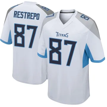 Men's Xavier Restrepo Tennessee Titans Nike Game Jersey - White