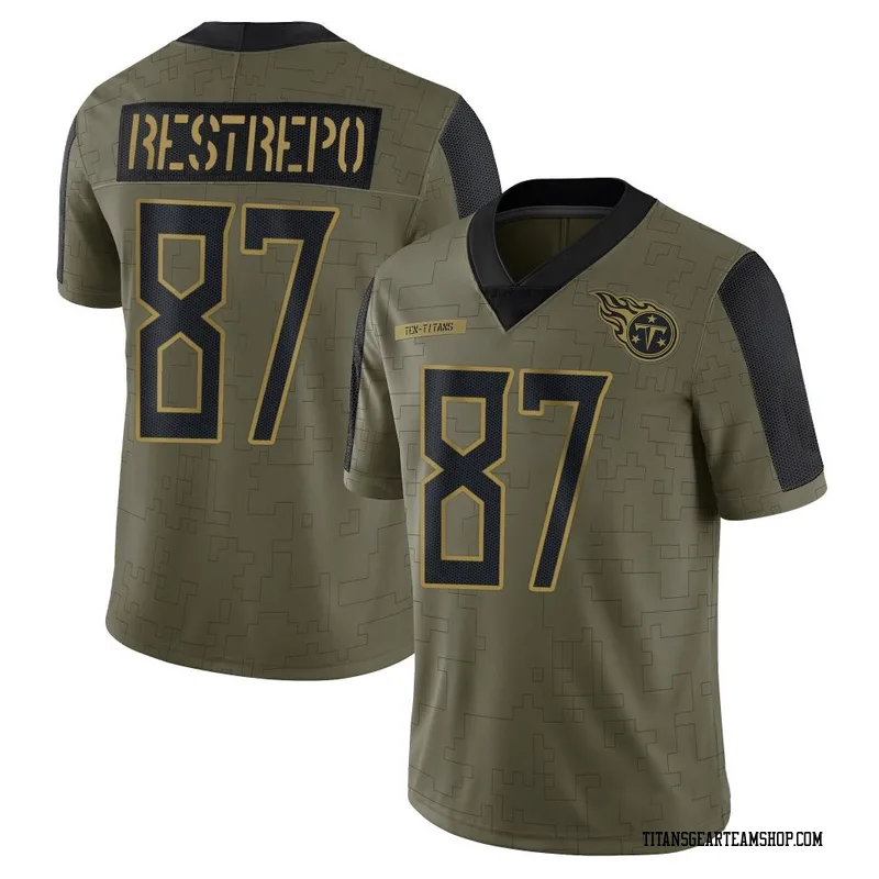 Men's Xavier Restrepo Tennessee Titans Nike Limited 2021 Salute To Service Jersey - Olive