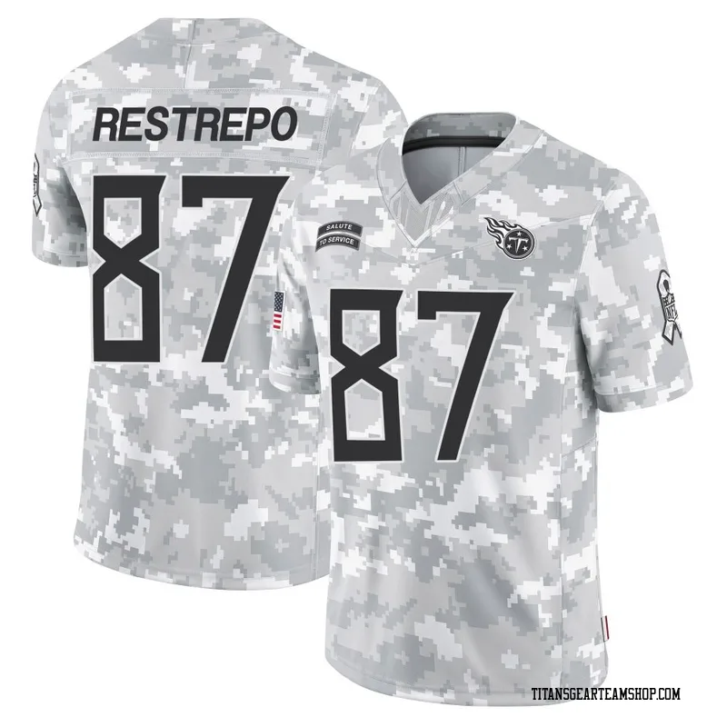 Men's Xavier Restrepo Tennessee Titans Nike Limited 2024 Salute to Service Jersey - Arctic Camo