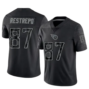 Men's Xavier Restrepo Tennessee Titans Nike Limited Reflective Jersey - Black