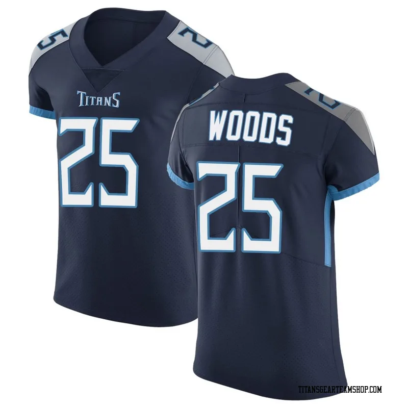 Men's Xavier Woods Tennessee Titans Nike Elite Vapor Untouchable Jersey - Navy