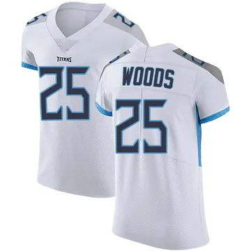 Men's Xavier Woods Tennessee Titans Nike Elite Vapor Untouchable Jersey - White
