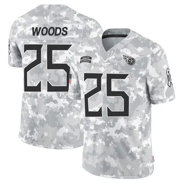 Men's Xavier Woods Tennessee Titans Nike Limited 2024 Salute to Service Jersey - Arctic Camo