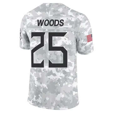 Men's Xavier Woods Tennessee Titans Nike Limited 2024 Salute to Service Jersey - Arctic Camo