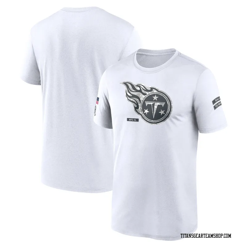 Tennessee Titans 2024 Salute To Service Legend Performance T-Shirt White