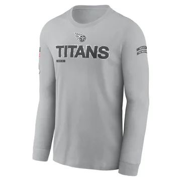 Tennessee Titans 2024 Salute To Service Long Sleeve T-Shirt Gray