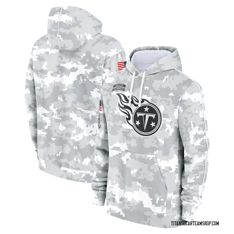 Tennessee Titans 2024 Salute to Service Club Fleece Pullover Hoodie Arctic Camo