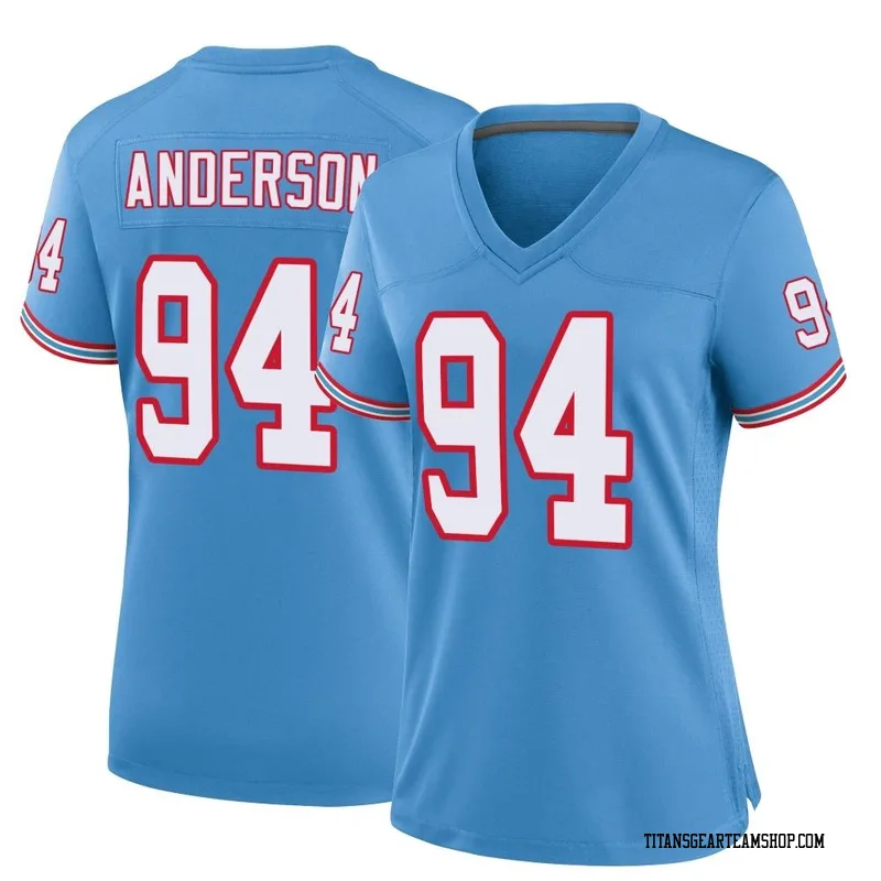 Women's Abdullah Anderson Tennessee Titans Nike Game Oilers Throwback Alternate Jersey - Light Blue