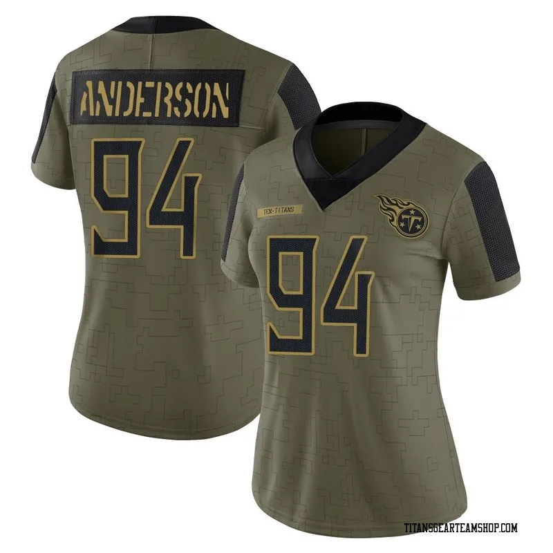 Women's Abdullah Anderson Tennessee Titans Nike Limited 2021 Salute To Service Jersey - Olive