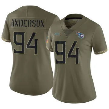 Women's Abdullah Anderson Tennessee Titans Nike Limited 2022 Salute To Service Jersey - Olive