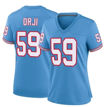 Women's Anfernee Orji Tennessee Titans Nike Game Oilers Throwback Alternate Jersey - Light Blue