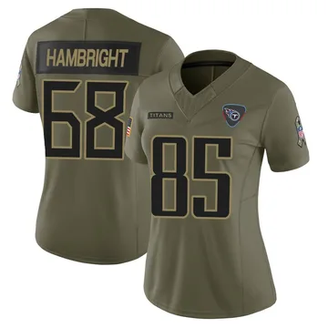 Women's Arlington Hambright Tennessee Titans Nike Limited 2025 Salute to Service Jersey - Olive