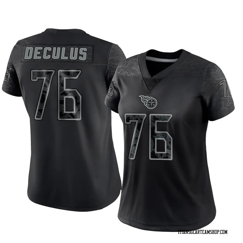 Women's Austin Deculus Tennessee Titans Nike Limited Reflective Jersey - Black