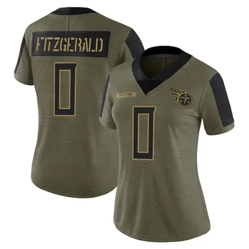 Women's Bishop Fitzgerald Tennessee Titans Nike Limited 2021 Salute To Service Jersey - Olive