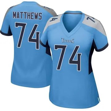 Women's Bruce Matthews Tennessee Titans Nike Game Jersey - Light Blue