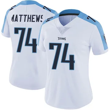 Women's Bruce Matthews Tennessee Titans Nike Limited Vapor Untouchable Jersey - White