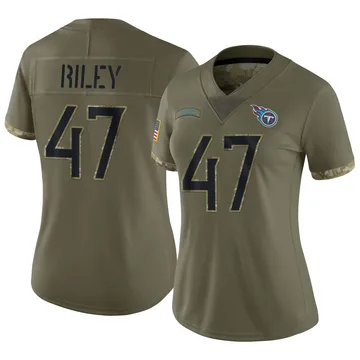 Women's Cam Riley Tennessee Titans Nike Limited 2022 Salute To Service Jersey - Olive